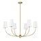 Z-Lite Shannon Chandelier, 6-Light, 42 In.W x 19.25 In.H, Rubbed Brass/white 3040-42RB - alternate 6